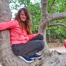Happy Sarah in the Parque de la Paloma